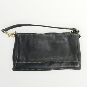COACH (+GIFT) Black Demi Bleecker 9311 Leather Handbag Pouch